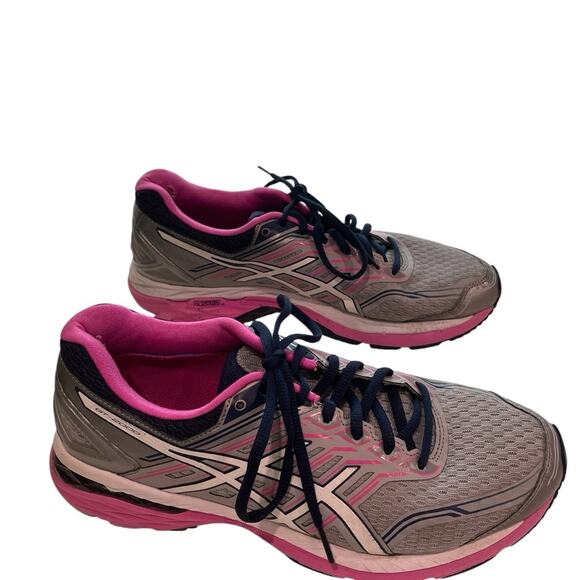 ASICS T758N Gray Pink Guidance Line Running Shoes  Sz 11 Performance Sneaker EUC - Picture 3 of 9
